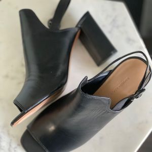 COPY - Banana Republic Black Leather Peep Toe Boots